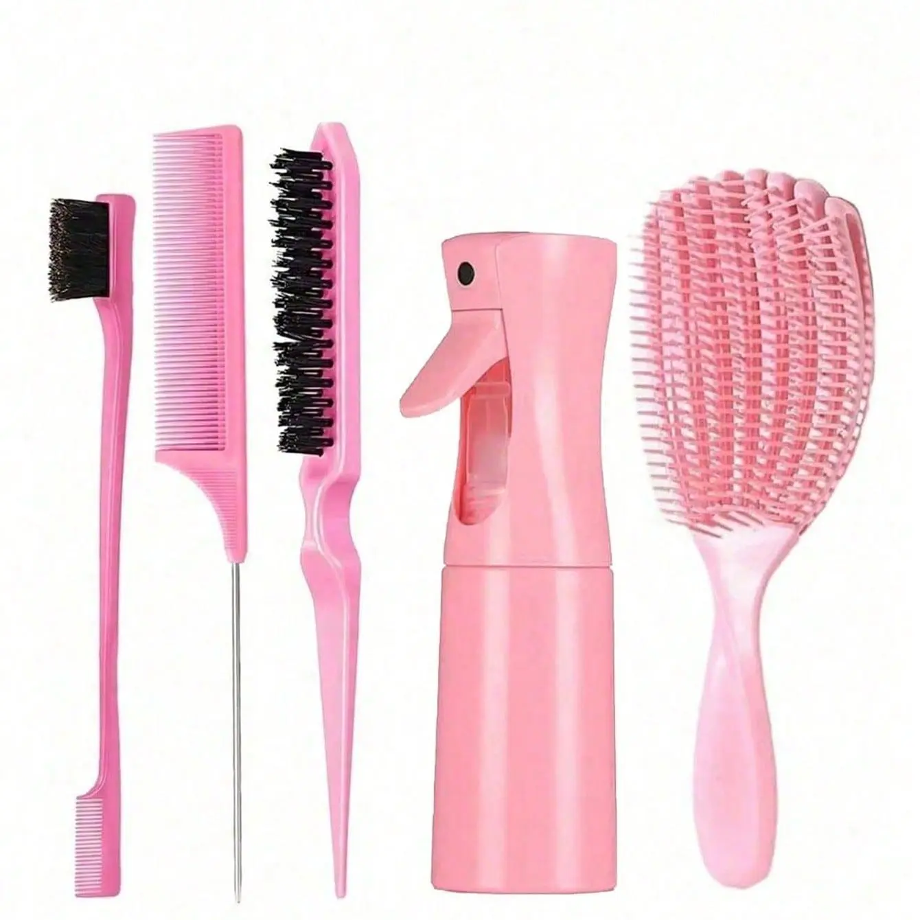 Hair Styling Tool Set, Long Rat Tail Comb with Blade Tip, Hair Separator for Styling Curls, Comb for Curly Hair, Hairstyling Comb, Suitable for Wet/Dry Hair, Hair Care Tool