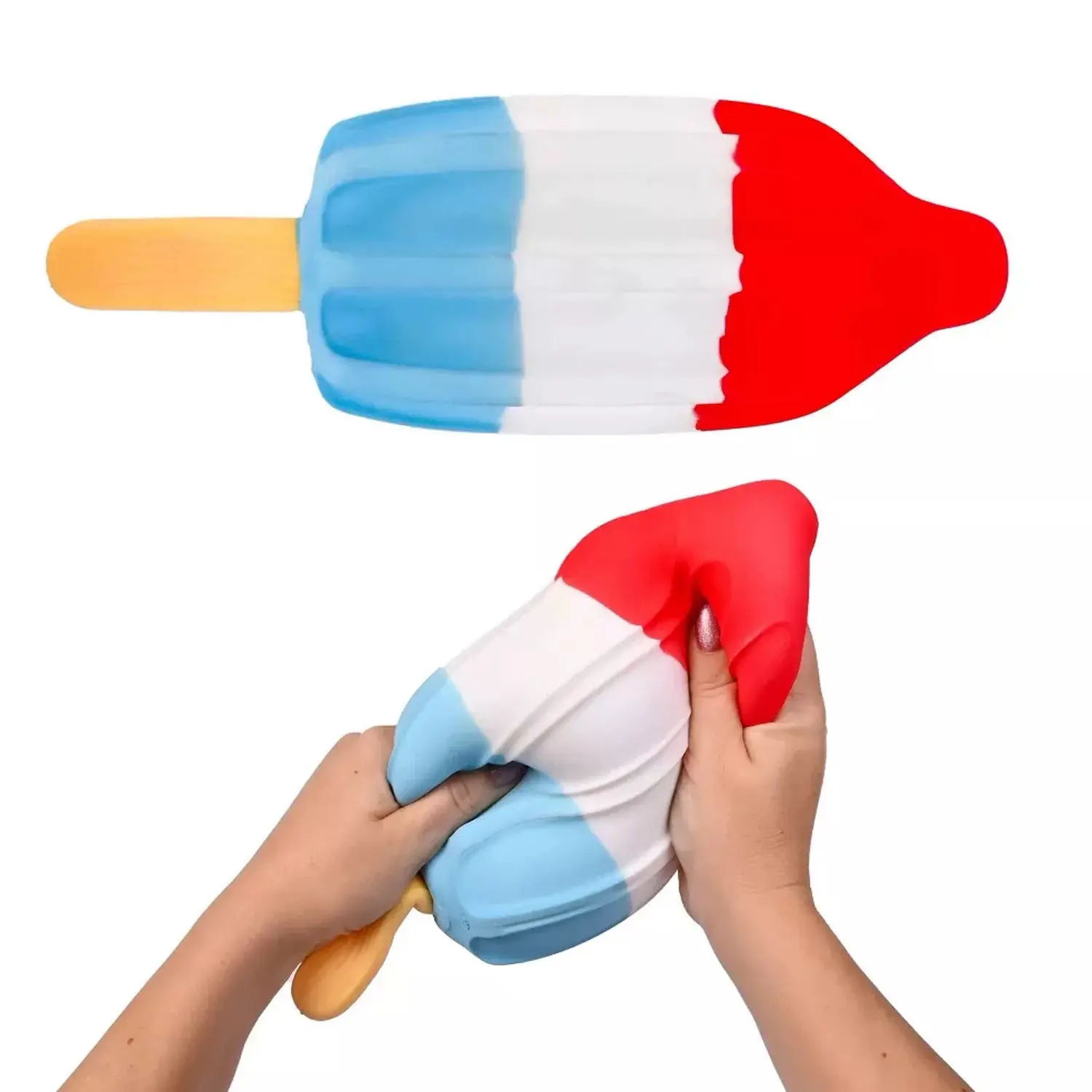 Sunny Day Themed Popsicle Squeeze StressRelief Toy - Classic Novelty Desk Fidget, SoftNon-Toxic Anxiety Tool, Sensory Fidget Playtem for Adults Gift, Soft Anxiety Fidgets