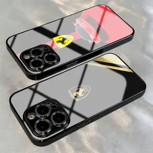 Ferrari cool sports car fashion pattern Phone Case Cover For iPhone 17 16 e 15 14 13 12 11 air Plus Mini Pro Max Glass Magnetic phone Case