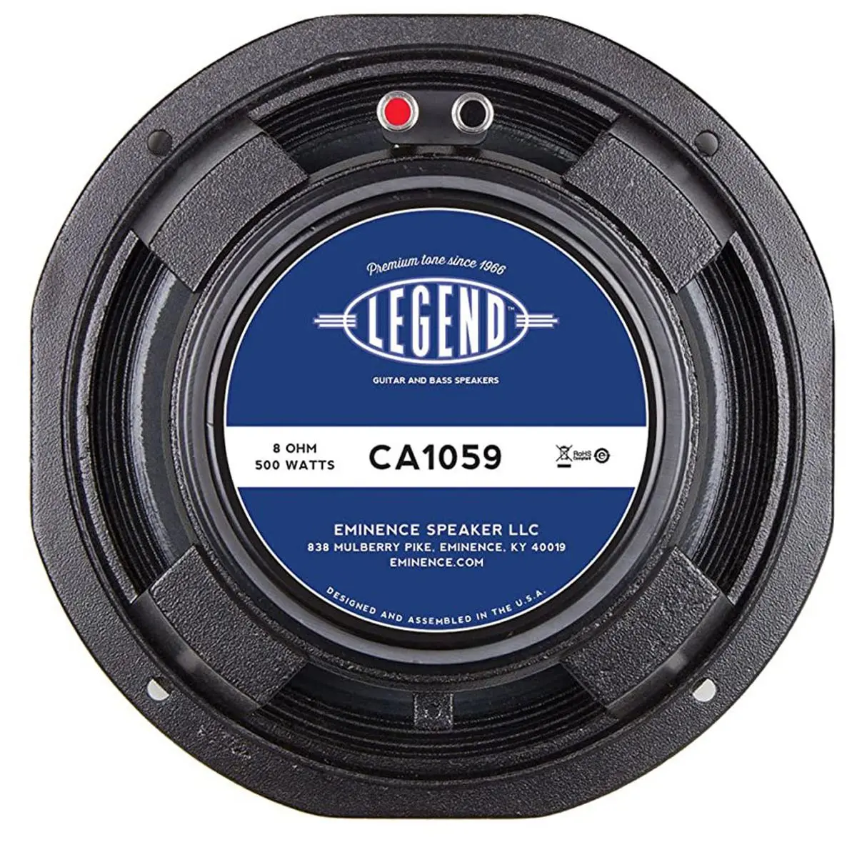 Eminence Speakers Legend CA1059 10" 250W Bass Guitar Speaker Driver, 8 Ohm