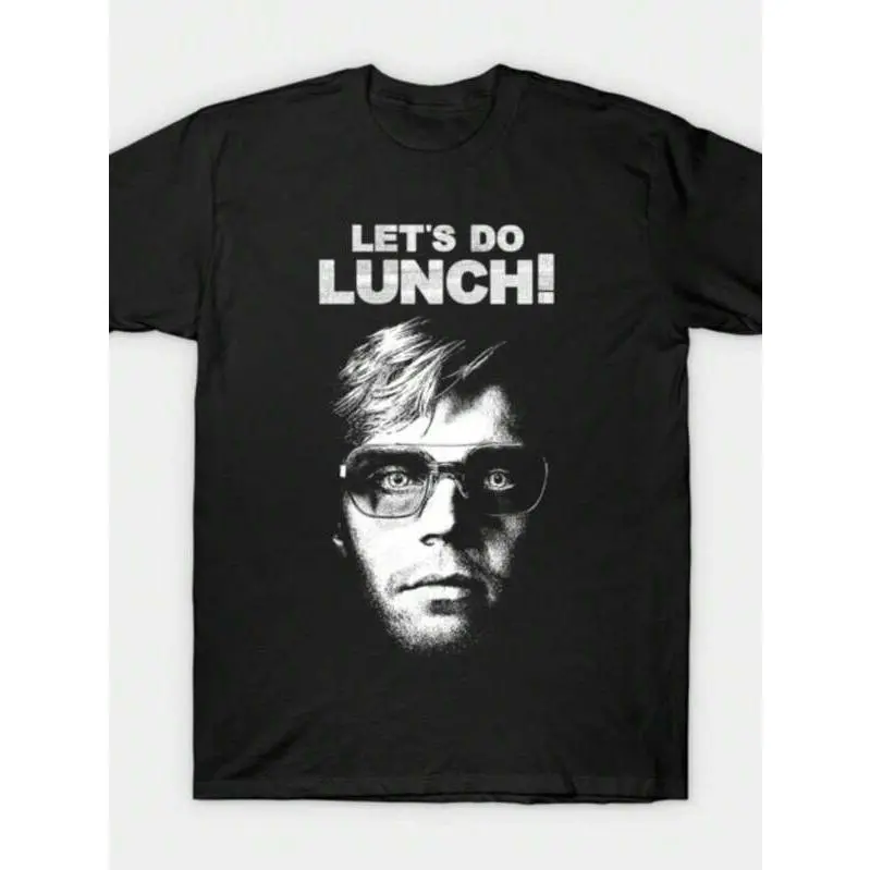 Women's Cotton Short-Sleeve Breathable Lightweight Fashion Funny Serial Killer "Let's Do Lunch" Print Casual T-Shirt