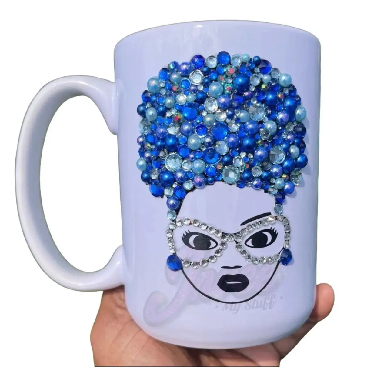 Glasses Afro Puff Diva Ceramic Mug Number 7