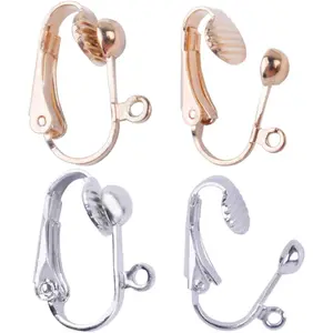 20pcs Clip-on Earring Converter with Easy Open Loop (Gold and Silver)