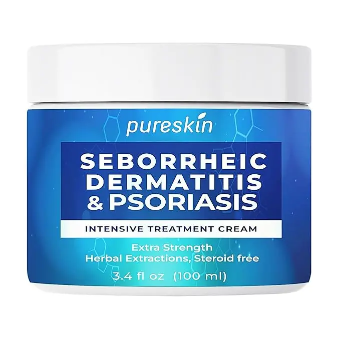 NEW!!! Seborrheic Dermatitis Cream Ketoconazole: Psoriasis Eczema Treatment - Extra Relief for Flaking Irritated Skin Scalp 3.4 Oz
