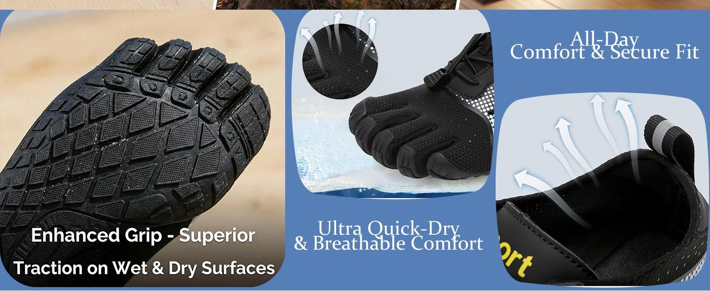 Barefoot Magic Claw Five Toe Finger Shoes for Men & Women Multi-Purpose Ultra-Portable All-Terrain Outdoor Hiking Light Trail Quick-Dry Socks Water Shoes