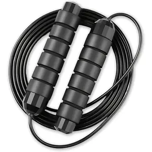Jump Rope – Speed Jump Rope with Ball Bearings and Adjustable Cable – Jumping Cable for Men, Women, Kids – Ideal for Box, Sports, Cardio, Training – Tangle-Free Jumping and Memory Foam Handle