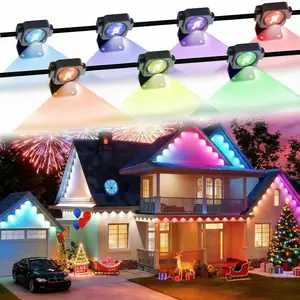 Permanent Outdoor Lights Smart RGBIC Decor with 75 Scene Modes 100ft 72 LED IP67 Waterproof for Outdoor Decorations Work with Alexa Google Assistant White Led Lights Outdoor