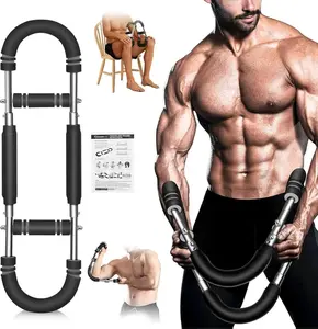 Twister Arm Trainer, Adjustable Spring Chest Expander and Forearm Strengthener, Triceps, Biceps, Shoulder, Back & Thigh Workout bar Equipment, Portable Upper Body Exerciser for Home Fitness