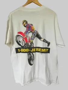 Vintage 1994 Jeremy McGRATH 1-800 Collect Team Sinisalo Motocross Rider Fox Moto x Ricky Johnson T Shirt Sweatshirt Hoodie 2 Sided Reprint