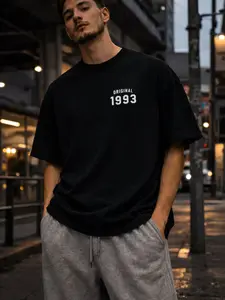 Men’s Oversized Graphic T-Shirt | “Original 1993” Streetwear Casual Loose Fit Summer Tee