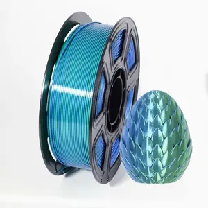 Dual Color Silk Pla Filament 1.75mm 250g (0.55lb) Spool, High-Speed Multi-Color Gradient 3D Printing Material for Fdm Printers & 3D Pens