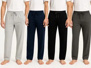 Men's Pajama Set - 4 Pack Ultra Soft Sleepwear & Loungewear Lightweight Cozy Relaxed Fit Menswear Assorted Colors for Sleep or Lounging Breathable Stylish Pjs Pyjamas Pyjamas Tops Homewear