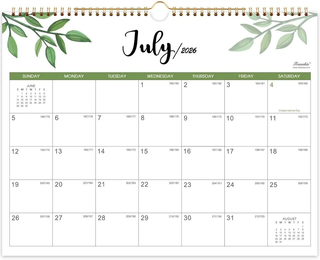 Calendar 2026-2028, 2 Years Wall Calendar 2026-2028, 14.8'' x 11.5'', JUL. 2026 - JUN. 2028, Large Blocks, 2026-2027 Wall Calendars with Julian Dates