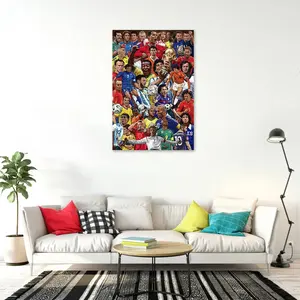 Soccer Legends - Sports Poster (Famous Soccer Players) Decor Border