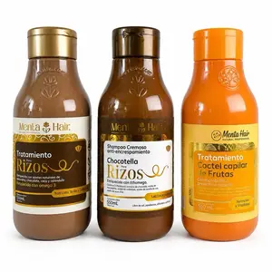 Menta Hair Hydrated & Healthy Curls Kit (3-Pack) - Creamy Shampoo, Fruit Treatment, Curl-Specific Treatment