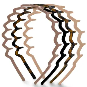 2 Pcs Wave Tooth Non Slip Headbands, Teeth Comb Anti Slip Hair Hoop, Broken Hair Finishing Non Slip Hair Bands Hair Accessories for Women Girls Daily Makeup Washing Face Hairstyle Fixing