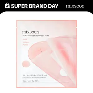 [mixsoon Official] PDRN Collagen Hydrogel Cosmetic Mask Pack (5EA) - Elasticity-Boosting Firming, Deep Moisture, Wrinkle Care, Low-Irritation for Sensitive Skin, Nourishing, Radiant