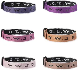 WWJD Paradise Bracelet Pack - Purple  Beige O.T.W.Y.J.D Design Fashion Accessories