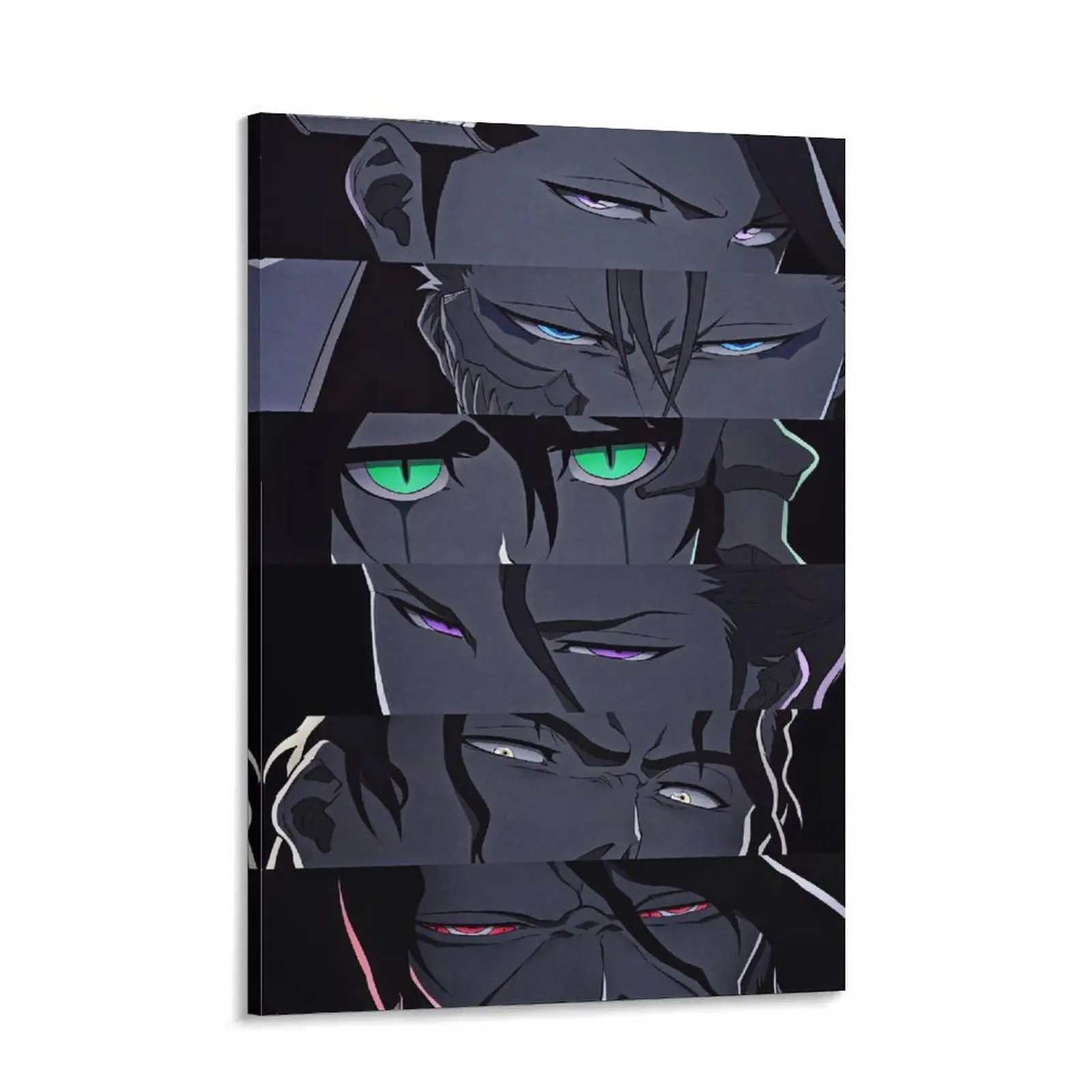 BLEACH  Anime, Anime Eyes Canvas Wall Art – Villain Power Manga Style Poster, Cool Aesthetic Gamer Room Decor for Bedroom, Office, Man Cave
