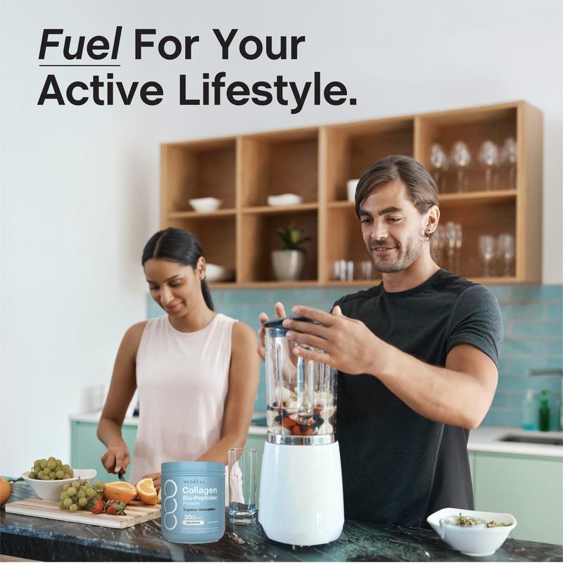 NeoCell Multi Collagen Advanced Bio-Peptides Powder 20oz Grassfed Protein Supplement with 18 Essential Amino Acids for Superior Absorption & Healthy Skin Joints