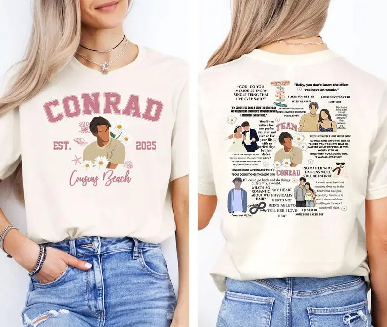 [Sale up to 30%]  The Summer I Turned Pretty T-Shirt, Team Conrad Lyrics Shirt, Summer Romance Shirt