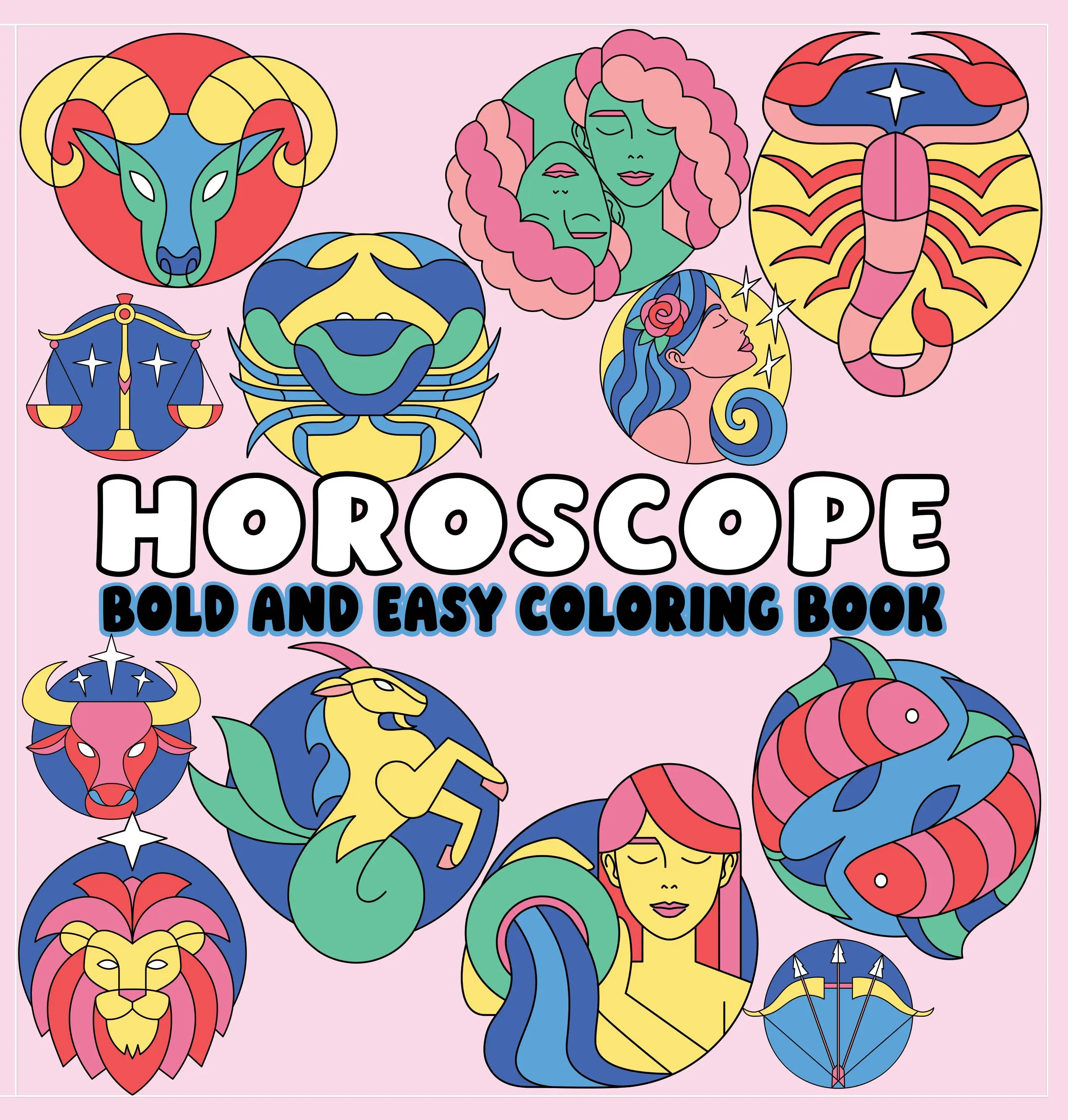 Horoscope Themed Zodiacs Adult Coloring Book - Bold, Easy Office Stationery Art Supply for Beginners, Creative Designs, Multi-Page Tool for Computers & Office Equipment to Boost Creativity