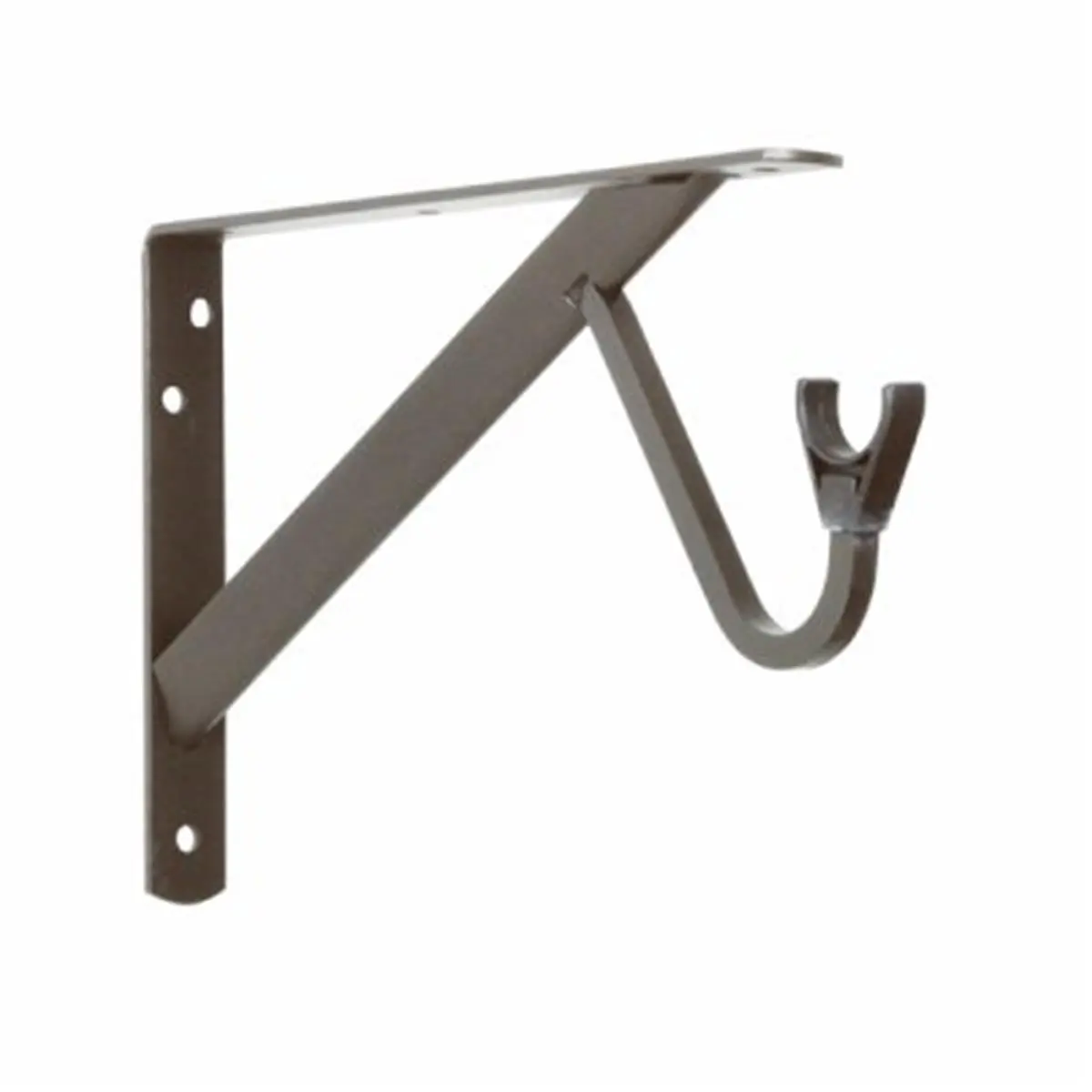 Knape & Vogt Manufacturing Bronze Metal Mounting Shelf Bracket, 11 in x 0.25 in Shelf Support, Metal Brackets, Mounting Brackets