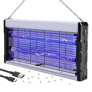 PALONE Electric Bug Zapper, 4000V Mosquito Zapper Indoor Outdoor with Hanging Function, Electric Fly Zapper with Removable Tray USB Powerful Indoor Bug Zapper for Outdoor Balcony Office Patio