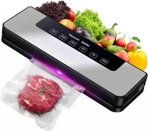Smart Touchscreen Food Vacuum Sealer with Powerful Suction & UV Sterilization 50 BPA-Free Bags for Dry Moist Fresh Modes Ideal for Storage Preservation Pickling