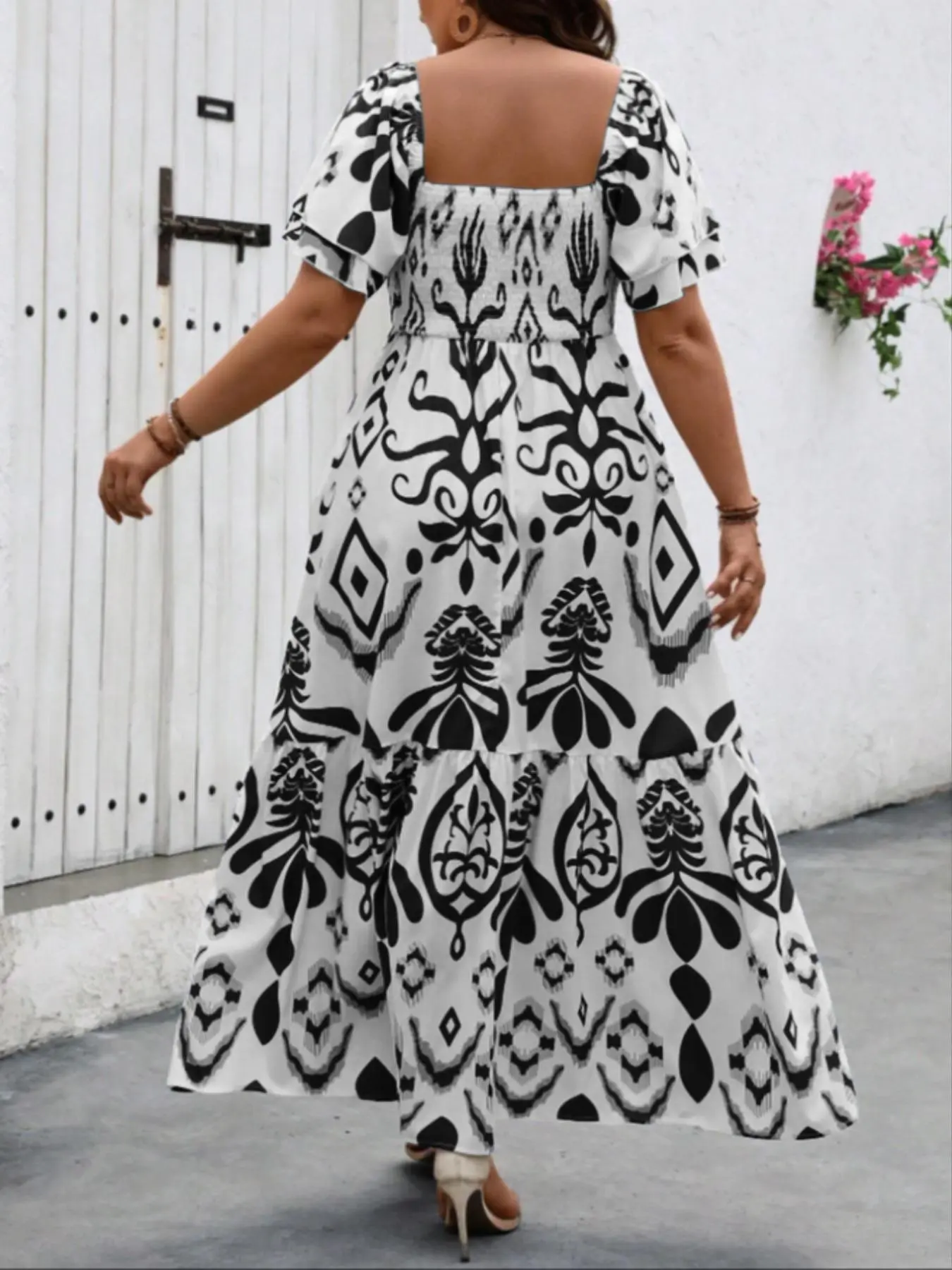 kim kardashian bridal shower dress Penningtons Plus Size Pull-On Boho Maxi Skirt Women's Skirts