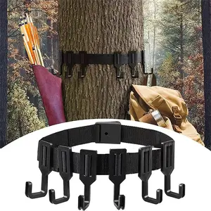 Outdoor Camping Tree Hook Webbing Hook Tree Gear Hook Black Hunting Gear Hook