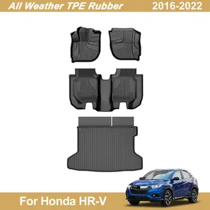 Car Full Set Fit For Honda HR-V 2016-2022 3D TPE Rubber Floor Mats & Trunk Mat
