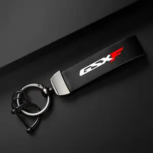 PU Leather Motorcycle Keychain Holder for SUZUKI GSXF GSX 750 F 750F GSX750F, Durable Accessory for Bikers, Stylish Key Ring Organizer