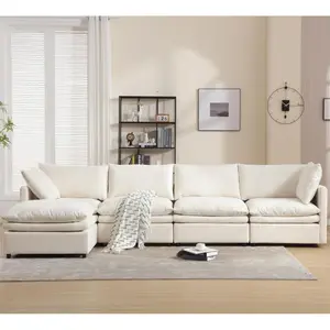 Modern U-shaped Sectional Sofa, 5-seat  Sofa, Sleeper Sofa Couch with Chaise Lounge for Living Room, Apartment, Upholstered, Polyester, New Upgrade