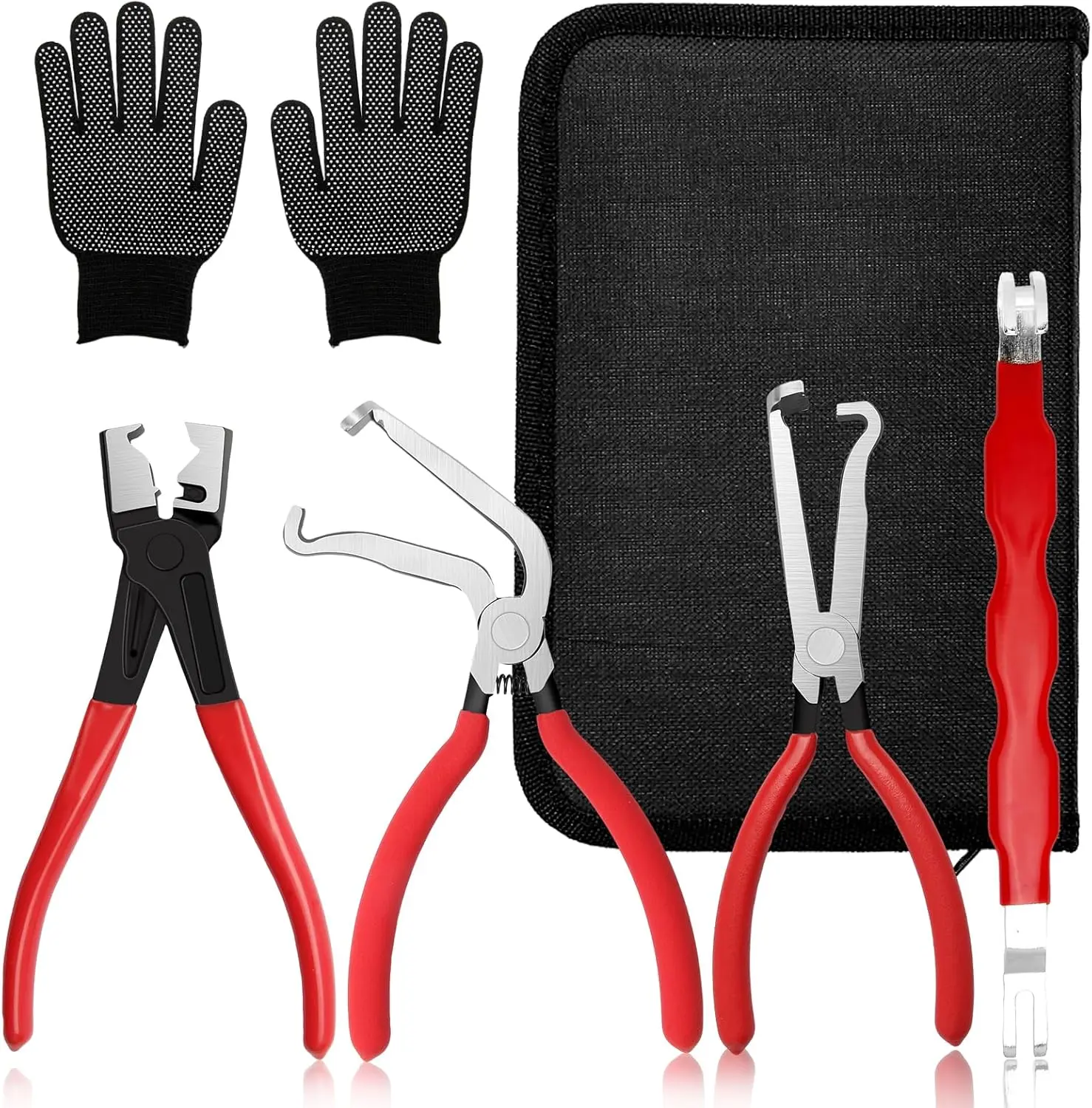 Heavy Duty Electrical Pliers Kit 5PCS Set with Wire Cutter Stripper & Crimping Tools for Professional Use