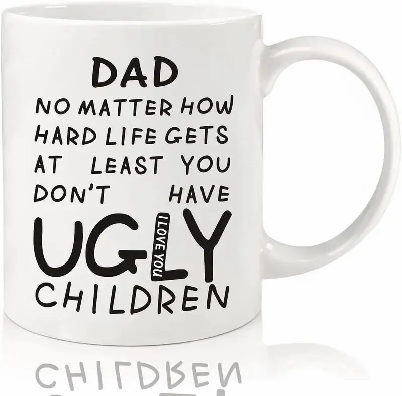 Fathers Day Dad Gifts from Daughter Son Wife: 11oz Funny Coffee Mug for Dad Unique Birthday Gifts for Father's Day Gift