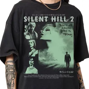 [Sale off up to 50%] Vintage 90s Bootleg Style Silent Hill II T-Shirt, James Sunderland T-shirt, Retro Silent Hill II Gifts For Man And Women Unisex Shirt, Graphic Streetwear T-shirt