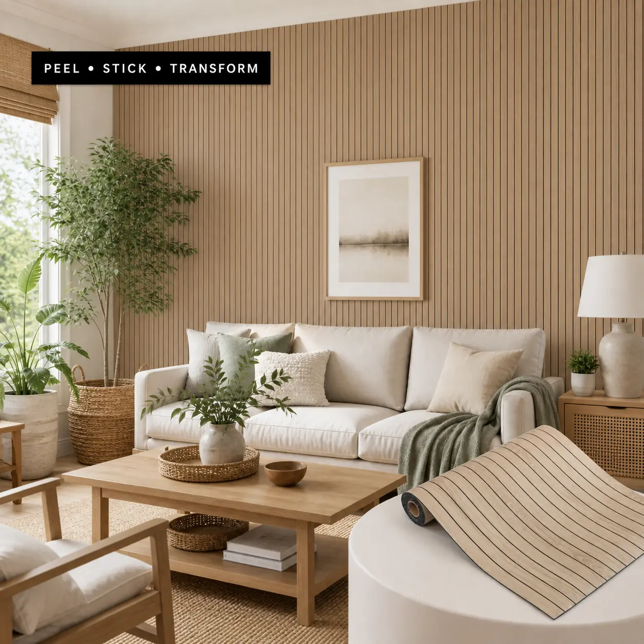 Oak Wood Grain Peel and Stick Wallpaper, Self Adhesive Vinyl for Walls, Cabinets and Furniture, 17.7 x 118 in