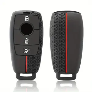 electric dipstick Silicone Car Key Cases Cover Fob For Mercedes Benz A C E S G Class GLC CLE CLA GLB GLS W177 W205 W213 W222 X167 AMG