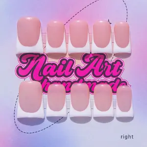 Nailssbysheccid, 10pcs press-on nails, duckbill style, 100% handmade, minimalist style, Y2K, French style, 3D, Nail art design, suitable for family dinners, dates, weddings, comes with jelly glue, crystal sticks and shaping bars