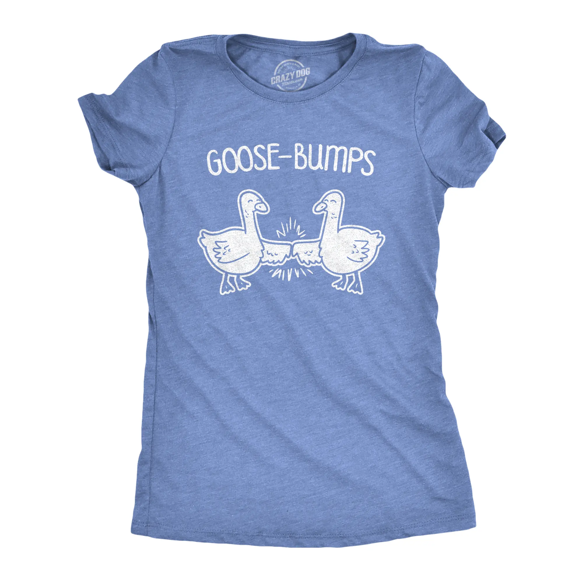 Womens Goose Bumps T Shirt Funny Knuckles Bird Fist Bump Graphic Novelty Tee Funny Womens T Shirts Cute Vintage Fashion Casual Ladies T-Shirt Gift Funny Animal Top Women's Novelty Tees Light Blue
