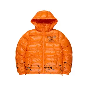 Raffer Orange Heavy Puffer Jacket