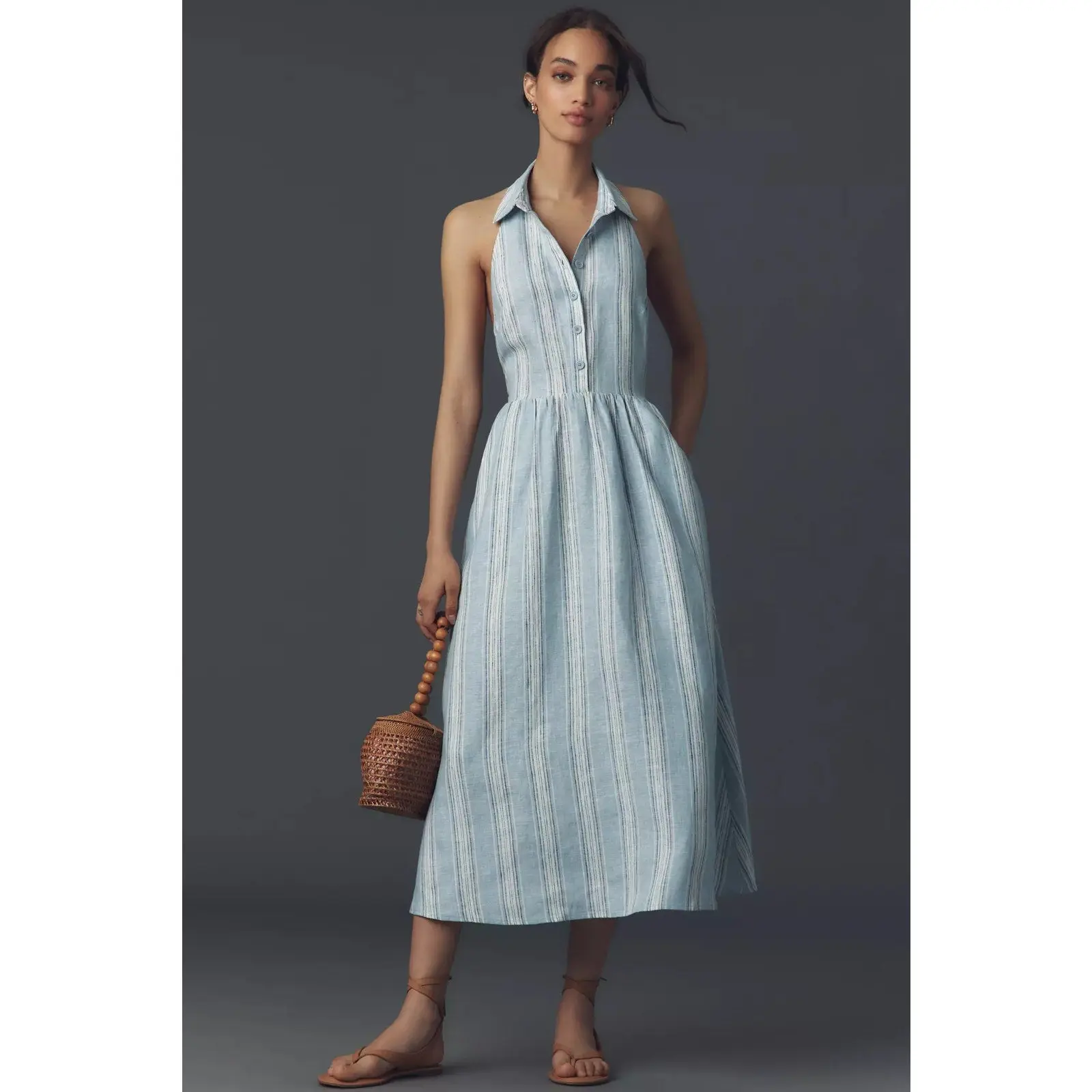 short sleeve sun dress Gorgeous high low pure organic short sleeve summer dress – Fashion8 main image 0
