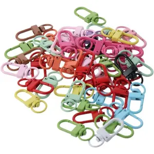 100 Pcs Heavy Duty Metal Lobster Claw Clasps Zinc Alloy Colored Painted Keychain Lanyard Swivel Snap Hooks Beauty & Personal Care