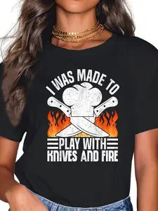 100% Cotton Funny Chef Shirt For Men Women Cooking Lovers Culinary Chef T-Shirt