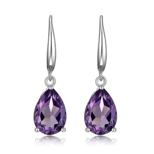 Affinity Gems 3.60 cttw Amethyst Dangle Earrings, Sterling