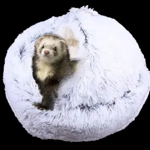 Ferret Bed Cave and Hideouts Hideaway Bed Accessories for Cage (Gray)