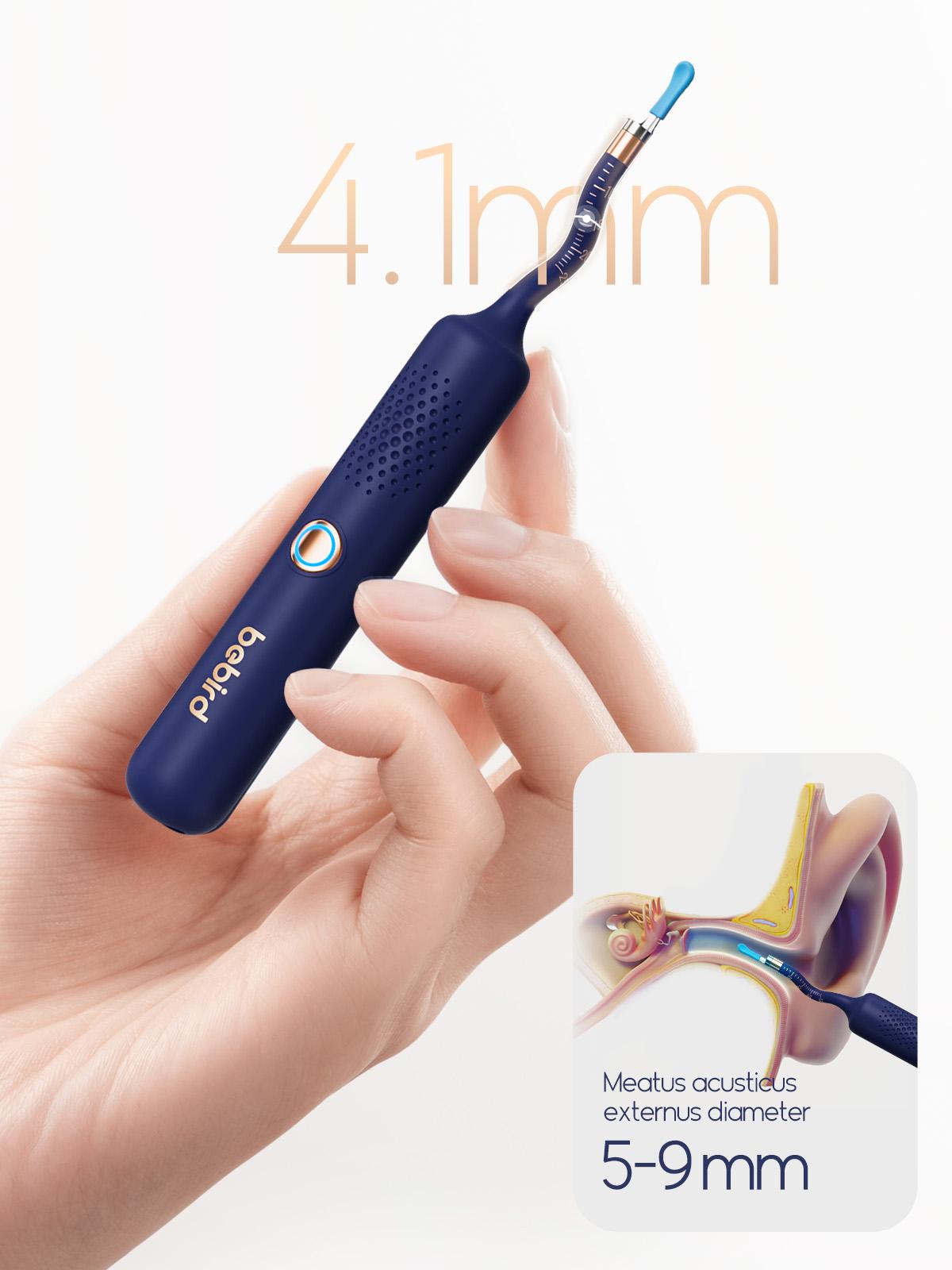 BEBIRD Flexible Ear Wax Removal Tool Camera, Wireless Smart Visual Ear Cleaning Kit with 13-Piece Tips, HD Camera Ear Otoscope with Tweezers, Earsight Plus B31R Earwax Cleaner for Wet and Dry Ear