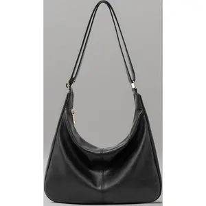 Foldable Hobo Bag for Women - Slouchy Vegan Leather Shoulder Bag, Convertible to Crossbody. Lightweight, Casual Purse with a Relaxed Silhouette