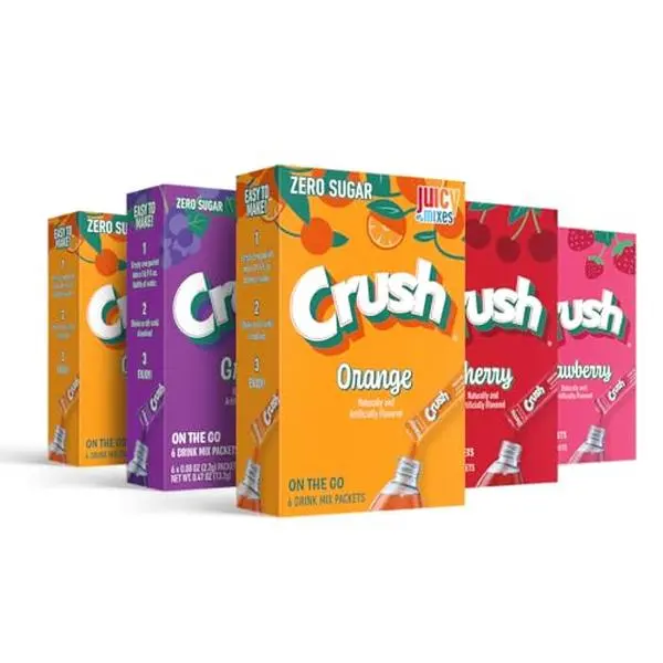 Crush- Powder Drink Mix - Sugar Free & Delicious (Classic Variety, 30 Sticks)